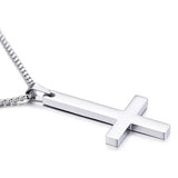 Stainless Steel Sanskrit Cross Pendant Necklace