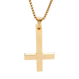 Stainless Steel Sanskrit Cross Pendant Necklace