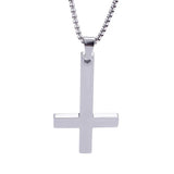 Stainless Steel Sanskrit Cross Pendant Necklace