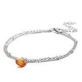 Punk Silver Rose Stainless Steel Round Plant Bangle Bracelets