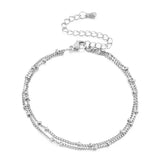 Punk Silver Rose Stainless Steel Round Plant Bangle Bracelets