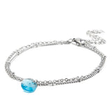 Punk Silver Rose Stainless Steel Round Plant Bangle Bracelets