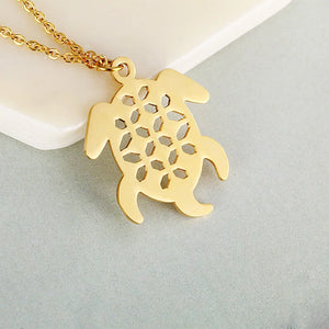 Silver Stainless Steel Chain Pendant Flower Necklace Set