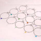 Silver Rose Stainless Steel Round Rope Bracelets Jewelry