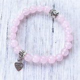 RoseQuartz Love Companion Bracelet Yoga Buddha MY0958