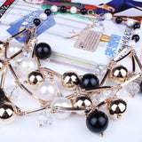 Women Pearl Multilayer Chain Necklace Statement Jewelry