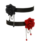 Vintage Lace Necklace with Rose Pattern