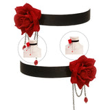 Vintage Lace Necklace with Rose Pattern