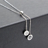 Stainless Steel Roman Numeral Wedding Necklace N101