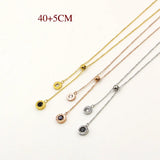 Stainless Steel Roman Numeral Wedding Necklace N101