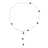 Women Pearl Stone Long Chain Pendant Necklace Jewelry Gift