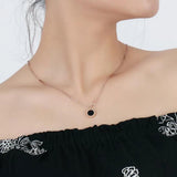 Women Stainless Steel Roman Numeral Shell Necklace