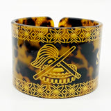 Polynesian Hawaiian Samoan Girls Bracelet Cuff Wide Acrylic Bangle