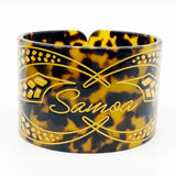 Polynesian Hawaiian Samoan Girls Bracelet Cuff Wide Acrylic Bangle