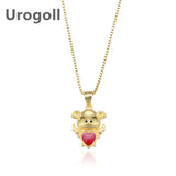 925 Silver Piglet Pendant Necklace Love Chain Girl Jewelry