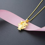 925 Silver Piglet Pendant Necklace Love Chain Girl Jewelry