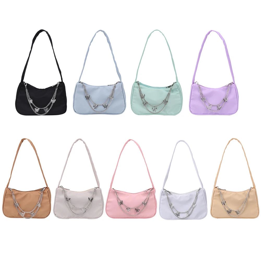Women Butterfly Chain Shoulder Bag Small Hobos Handbags