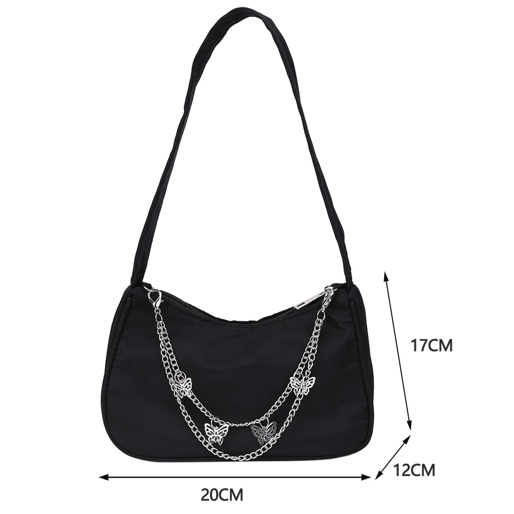 Women Butterfly Chain Shoulder Bag Small Hobos Handbags