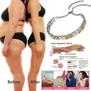 Women Magnetic Lymph Detox Bracelet Weight Loss Pain Relief