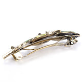 Enamel Leaf Barrettes Ancient Bronze Hairpin Girls Hair Clip Pearl Accessories