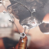 Women Silver Heart Star Bracelet Wedding Gift