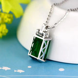 Emerald Pendant Necklace for Women - Birthday Party Gift