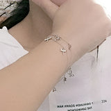 Women Silver Stainless Steel Star Butterfly Dragonfly No Fade Bracelets Bangles
