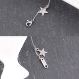 Women Silver Stainless Steel Star Butterfly Dragonfly No Fade Bracelets Bangles