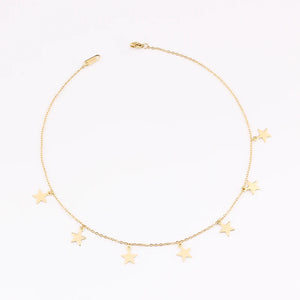 Women Stainless Steel Star Butterfly Necklace