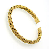Women Twist Valve Open Bangle Bracelet Twisted Titanium Steel Cuff Jewelry