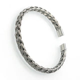 Women Twist Valve Open Bangle Bracelet Twisted Titanium Steel Cuff Jewelry
