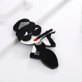 Women Cigarette Holder Acrylic Brooches Ladies Scarf Buckle