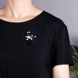 Women Cigarette Holder Acrylic Brooches Ladies Scarf Buckle