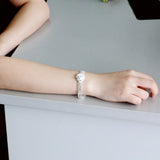 925 Silver Bracelet with Rose Pendant