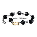 Women's Silver Chain Heart Pendant Bracelet