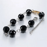 Women's Silver Chain Heart Pendant Bracelet
