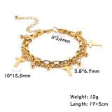 Double Chain Stainless Steel Bracelet for Men Women
