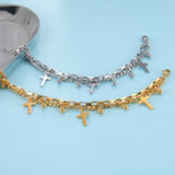 Double Chain Stainless Steel Bracelet for Men Women