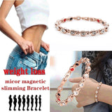 Crystal & Silver Rose Weight Loss Magnetic Therapy Bracelet