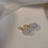 Double-Sided Pearl Ear Stud Earrings
