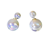 Double-Sided Pearl Ear Stud Earrings