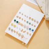 Geometric Stud Earrings Set for Women Girls