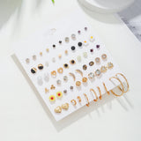 Geometric Stud Earrings Set for Women Girls