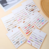 Geometric Stud Earrings Set for Women Girls