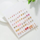 Geometric Stud Earrings Set for Women Girls