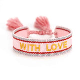 Women's Friendship Charm Lucky Bracelet Embroidery Tassel Retro Couple Braided