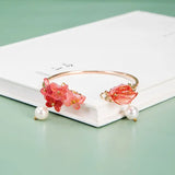 Red Butterfly Girlish Cuff Bangles