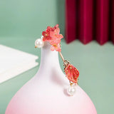 Red Butterfly Girlish Cuff Bangles