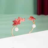 Red Butterfly Girlish Cuff Bangles
