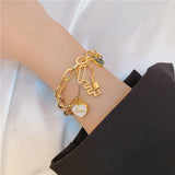 Women's Double Layer Chains Bracelet Halloween Gift